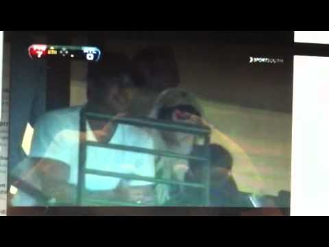 Lady Gaga and Taylor Kinney at Atlanta Braves game