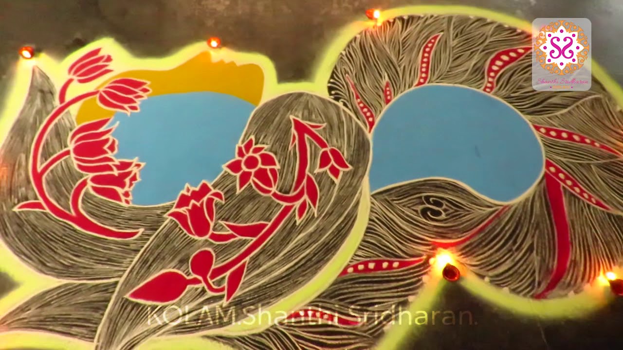 Womens day rangoli design by shanthi sridharan