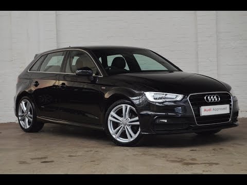 RJ65BNO AUDI A3 TDI S LINE NAV BLACK 2015, Slough Audi