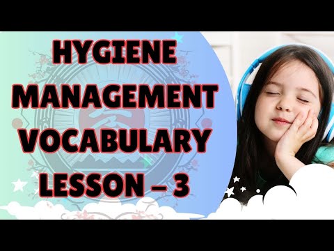 🍽️ Hygiene Management 🎌 Vocabulary - Lesson - 3 🍴.