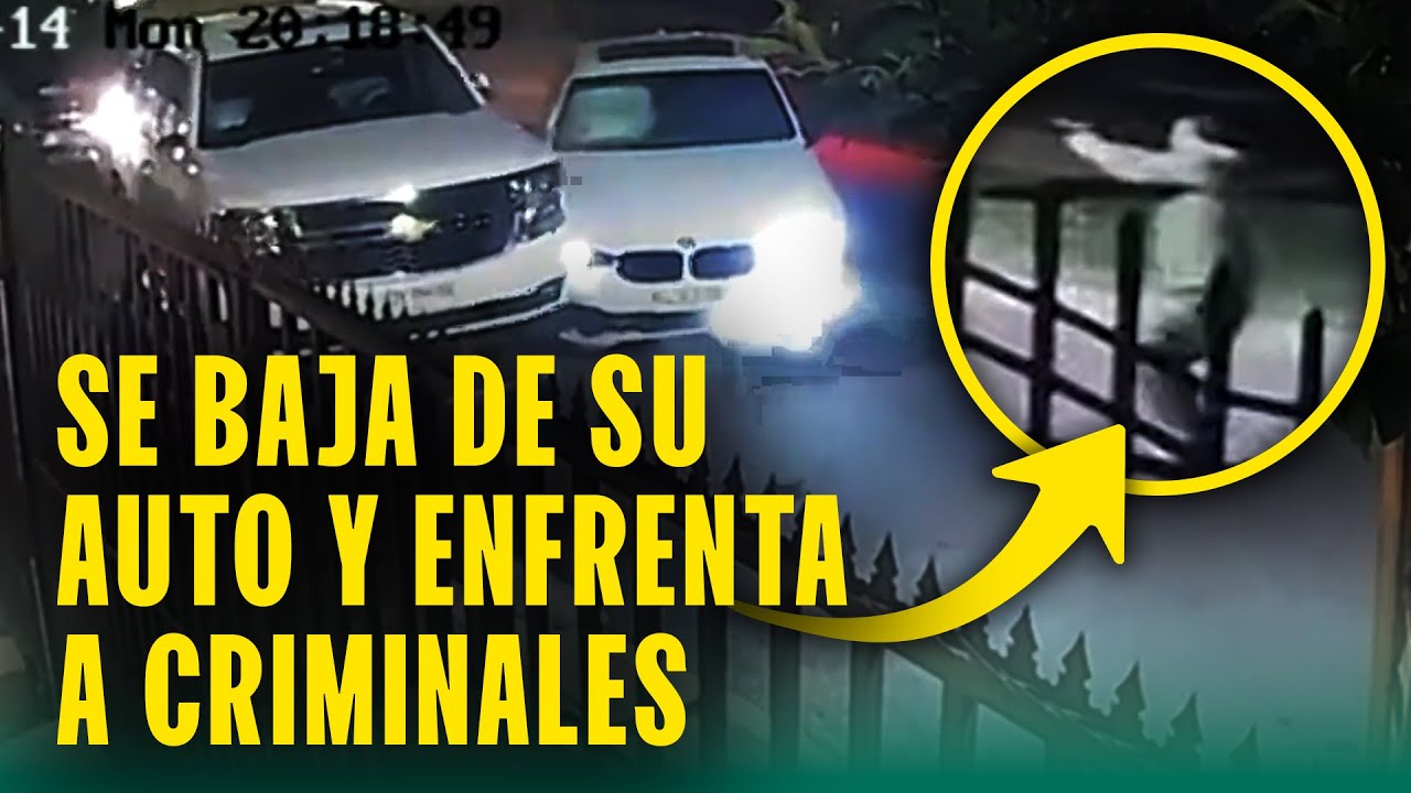 Police use tree for protection during shootout: They confronted several criminals.