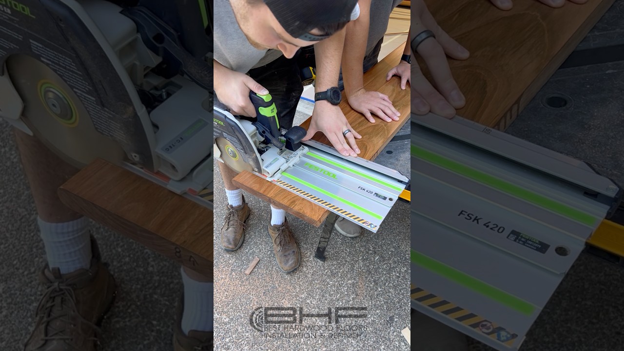 Carpet ➝ Hardwood ✨Brazilian cherry treads + white risers 🔥#HardwoodStairs #BrazilianCherry #Shorts