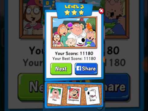 Family Guy Freakin Mobile Game Passage from 1 - 6 level