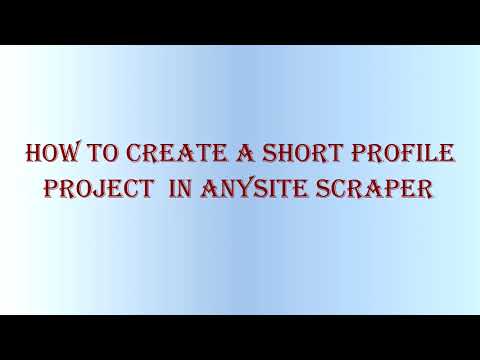 Create Website Extractor Project