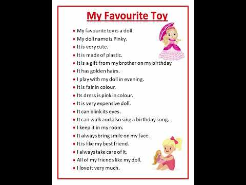 Essay on My Favourite Toy|My doll #shortsyoutube#short#essawriting#easytolearn&write