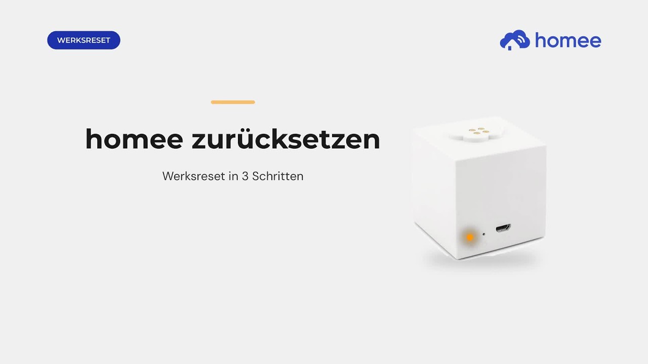 homee Werksreset in 3 Schritten