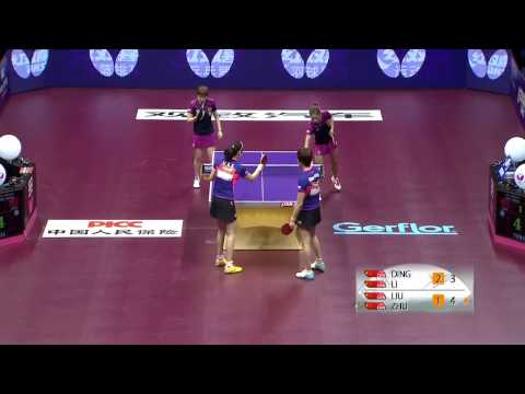 1 DING Ning CHN / 3 LI Xiaoxia vs 2 LIU Shiwen / 6 ZHU Yuling CHN - WTTC 2015 [HD][Full Match]