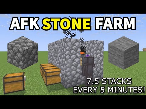 Minecraft AFK Stone/Cobblestone Generator (Easy Tutorial)