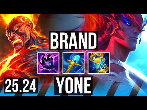 BRAND vs YONE (MID) | KR Master | 25.24