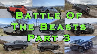 Battle of the Beasts Part 3: Escalade vs QX80 vs LX600 vs more!