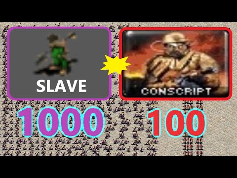 Conscripts vs Slaves - Same Cost - Red Alert 2