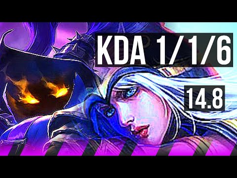 VEIGAR & Senna vs ASHE & Jhin (SUP) | 1/1/6, 600+ games | KR Master | 14.8