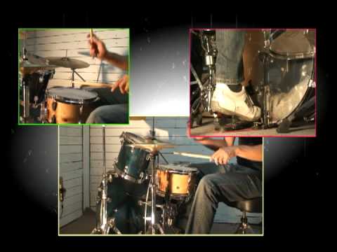 Funky linear drum groove