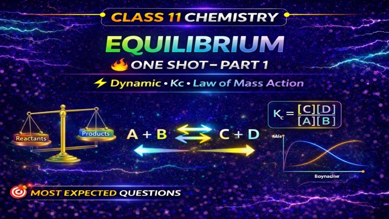 CBSE Class 11 || Chemistry || Equilibrium || Part-I || Animation || in English