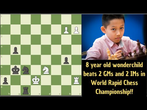 8 year old Roman Shogdzhiev defeats IM Kanan Garayev in Rapid World Chess Championship!