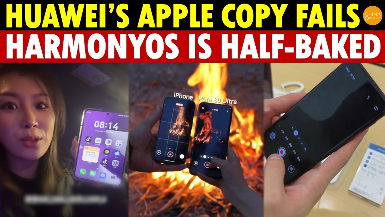 Huawei’s Apple Copy Fails: HarmonyOS Half-Baked, Claims 100% Domestic, Yet Key Buttons Are Japanese