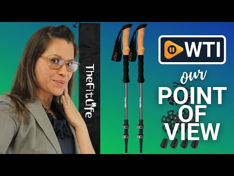 TheFitLife Trekking Poles for Hiking and Walking - Lightweight 7075 Aluminum with Metal Flip Lock and Natural Cork Grip - WTI product video review