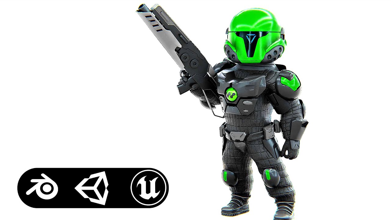 Cyber Soldier Xc-800 Auto-Rig Pro Rigged For Mixamo Unreal Engine Unity 3D Model