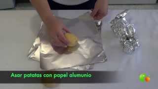 Asar patatas con papel alumunio