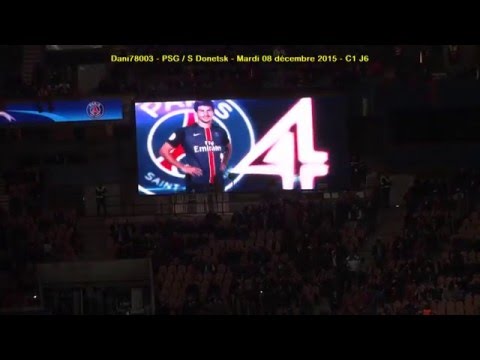 PSG / S Donetsk 08.12.2015 : 2-0 (C1 J6) 1/3 : Composition du PSG