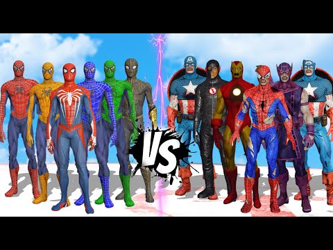 TEAM SPIDERMAN VS TEAM SUPERHEROES ZOMBIE - SUPERHEROES BATTLE