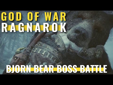 God of War Ragnarok - Bjorn bear boss battle