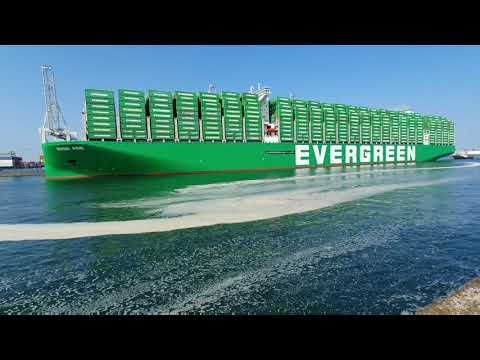Ever Ace (Evergreen) in the Port of Rotterdam, The Netherlands - Part 1