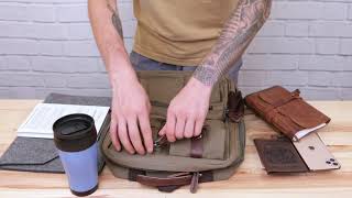 Рюкзак текстильний дорожній унісекс 20620 Vintage оливковий