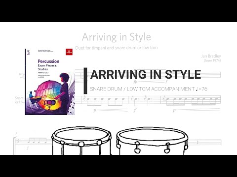 ABRSM G3 Percussion 2020 (B1) Arriving in Style (Snare Drum or Low Tom accompaniment)