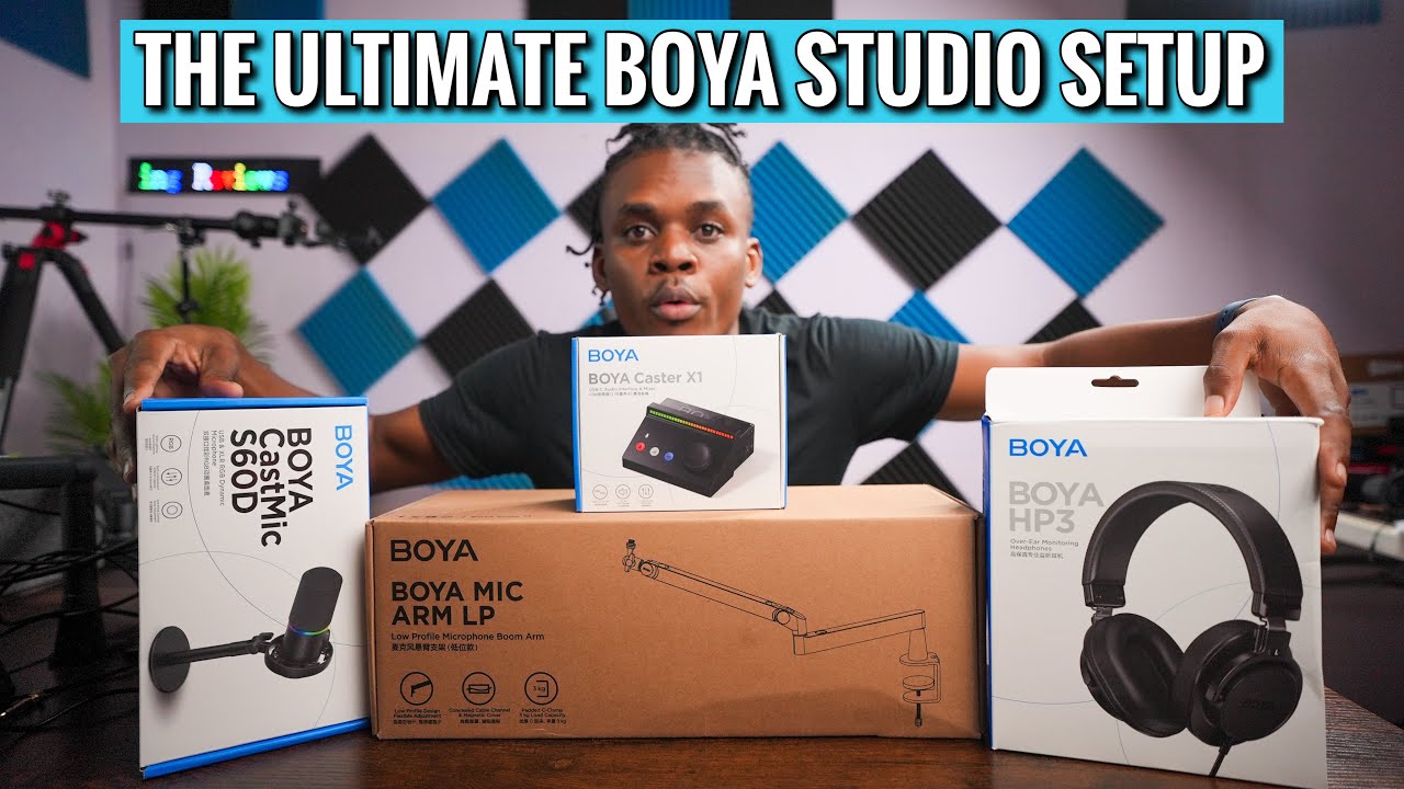 BOYA CastMic S60 - Caster X1 - HP3 Headphones & The Mic Arm