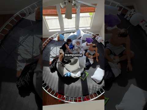 Indoor Trampoline Sleepover 😭🛌💤