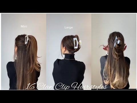 16 Ways to Style Claw Clip 2022 || 16 Claw Clip...