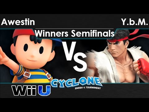 Cyclone 1 - SS | Awestin (Ness) vs Y.b.M. (Ryu) Winners Semifinals - Smash 4