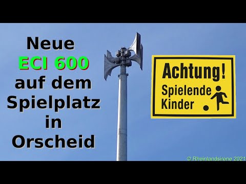 Laute Spielplatz-Attraktion: Mast-Sirene Hörmann ECI 600 | Probealarm Bad Honnef-Orscheid