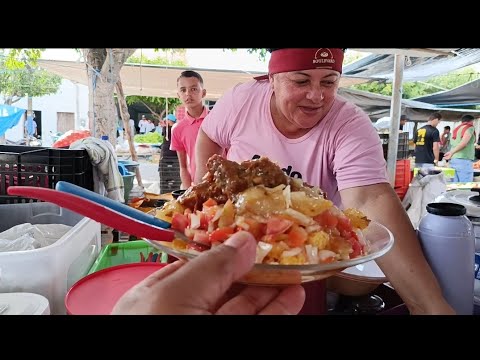 CUSCUZ COM CARNE DE BOI  EM CANAPI AL TRADICIONAL,////// BANCA DE FEIRA LIVRE