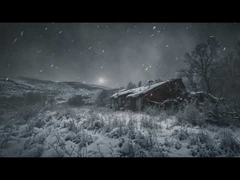 Sounds of Soothing Snowstorm in Old Abandoned House. Winter Ambience with Blizzard and Howling Winds