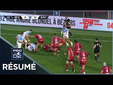 PRO D2 - Résumé AS Béziers Hérault-Aviron Bayonnais: 35-14- J21 - Saison 2021/2022