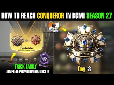Don't Do This Mistake 🤫 Easily Complete Promotion Matches | How To Reach Conqueror In Bgmi Season 27
