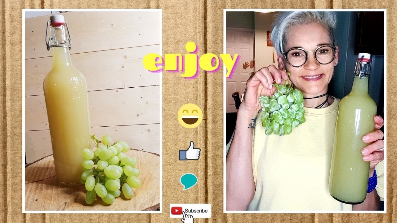 Como fazer suco integral de uvas verde.