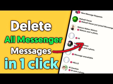 Delete all messenger messages in one click | Messenger all chat delete kaise karen | Delete fb chat