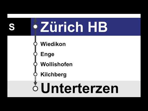 SBB / ZVV Ansagen - S-Bahn Winterthur-Zürich HB-Pfäffikon SZ-Ziegelbrücke-Unterterzen