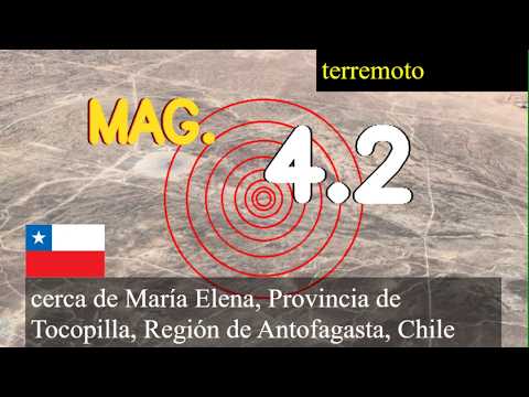 Terremoto cerca de María Elena, Provincia de Tocopilla, Región de Antofagasta, Chile actualizacione