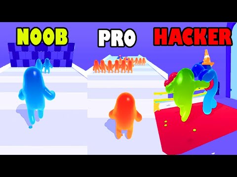 [Noob vs Pro vs Hacker In Join Blob Clash 3D Game All #Levels [81- 90