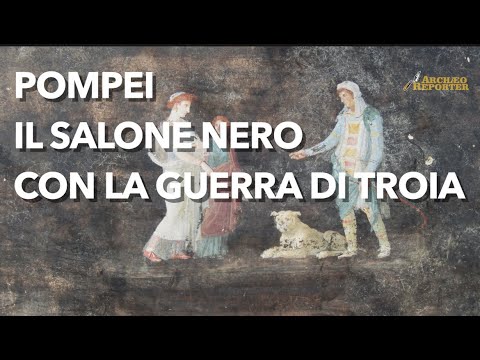 Scoperte a Pompei, il "salone nero" affrescato con scene della Guerra di Troia