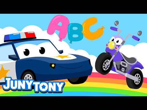 Vehicles ABC | Learn Alphabet with Cars | Vehicle Songs for Kids | JunyTony
