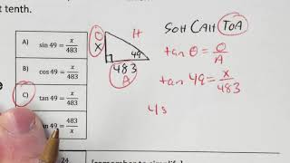 Unit 7 Right Triangles - Trig Word Problems