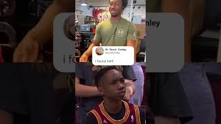 She ran into the kid from the Cavs meme