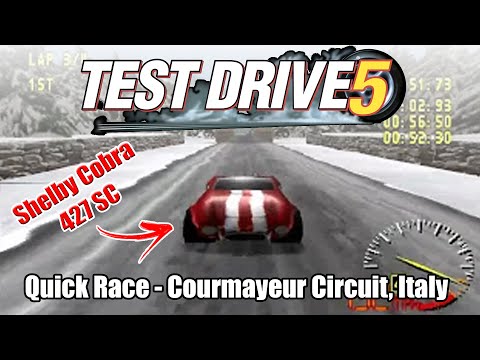 Test Drive 5 (PS1) | Quick Race - Courmayeur Circuit, Italy - Shelby Cobra 1966 | (Duckstation)