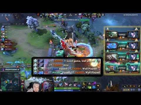 BASED TA2000 with the Offensive "GGWP" call vs Gaimin while still attacking