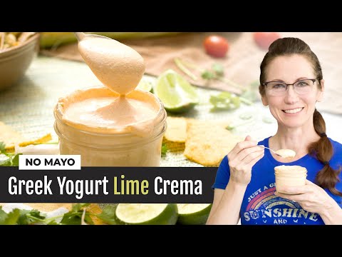 Greek Yogurt Lime Crema | No Mayo | 5-Minute Prep